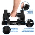 thumbnail image 3 of FUEL Pureformance Adjustabell Dumbbell weight set with Rack, Pair of Quick Select Dumbbells 5-50 lbs and Weight Rack (ships in 3 boxes), 3 of 11