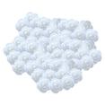thumbnail image 2 of GROWTH TANK Mini Artificial Rose Heads Stemless Flower Heads for Table Home Decoration White, 2 of 8