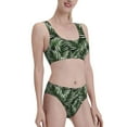 thumbnail image 4 of High Waisted Bikini Sets For Women, Tropical Palm Leaves1 Swimsuits Tummy Control, Two Pieces Bathing Suit, 4 of 8