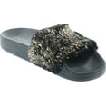 thumbnail image 7 of Qupid  Booboo-07 Women Metallic Faux Fur Slide Casual Lounging Trendy Furry Slipper, 7 of 7
