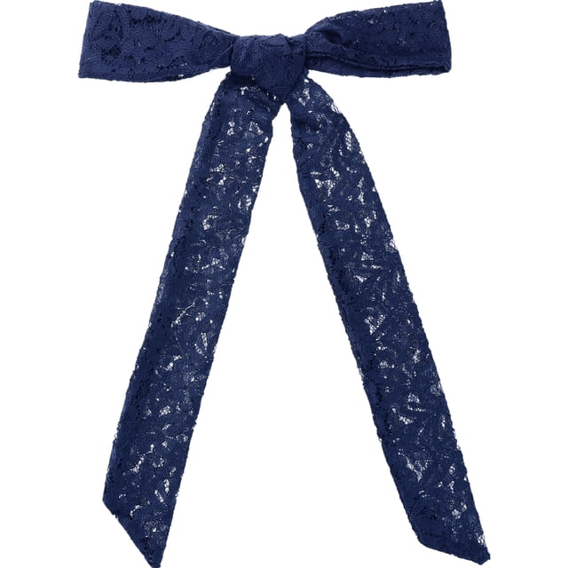 Bufandas de encaje para mujeres, cintas delgadas largas, diadema de cinta para el cabello, bufanda de cuello, pañuelo, azul oscuro 180x5cm/70.9x2.0 pulgadas (LxA)