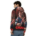 thumbnail image 5 of Saiise Chucky N Mens Zip Up Hoodie Long Sleeve Full-zip Hooded Sweatshirt Pullover With Kangaroo Pocket S-3XL, 5 of 6