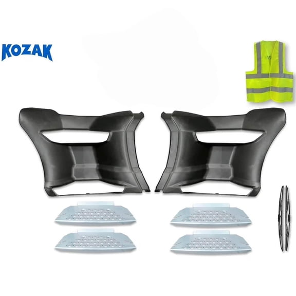 Kozak Compatible with T680 Rear Fairing Panels Set with 4x Steps