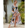 thumbnail image 2 of Edolynsa Women's Boho Printed Kimonos Lightweight Swimsuit Cover ups Plus Size Bathing Suit Coverups Beach Outfits, 2 of 8