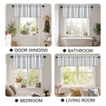 thumbnail image 4 of Hiasan Thick Textured Linen Striped Valance for Kitchen Living Room Bedroom Window, Rod Pocket Farmhouse Light Filtering Valance Curtain, Wheat Stripe Blue, 52 x 14 Inches, 1 Panel, 4 of 9