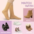 thumbnail image 6 of CoCoMangos 6 Pairs Ruffle Socks Soft Cute Frilly Turn-Cuff Long Casual Slouch Cotton Crew Socks for Women Gifts, 6 of 7