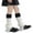 White, variant on REDARER Girls' Knit Leg Warmers - Colorblock Knee-High Socks, Cozy Thickened Winter Leggings with Slit Design