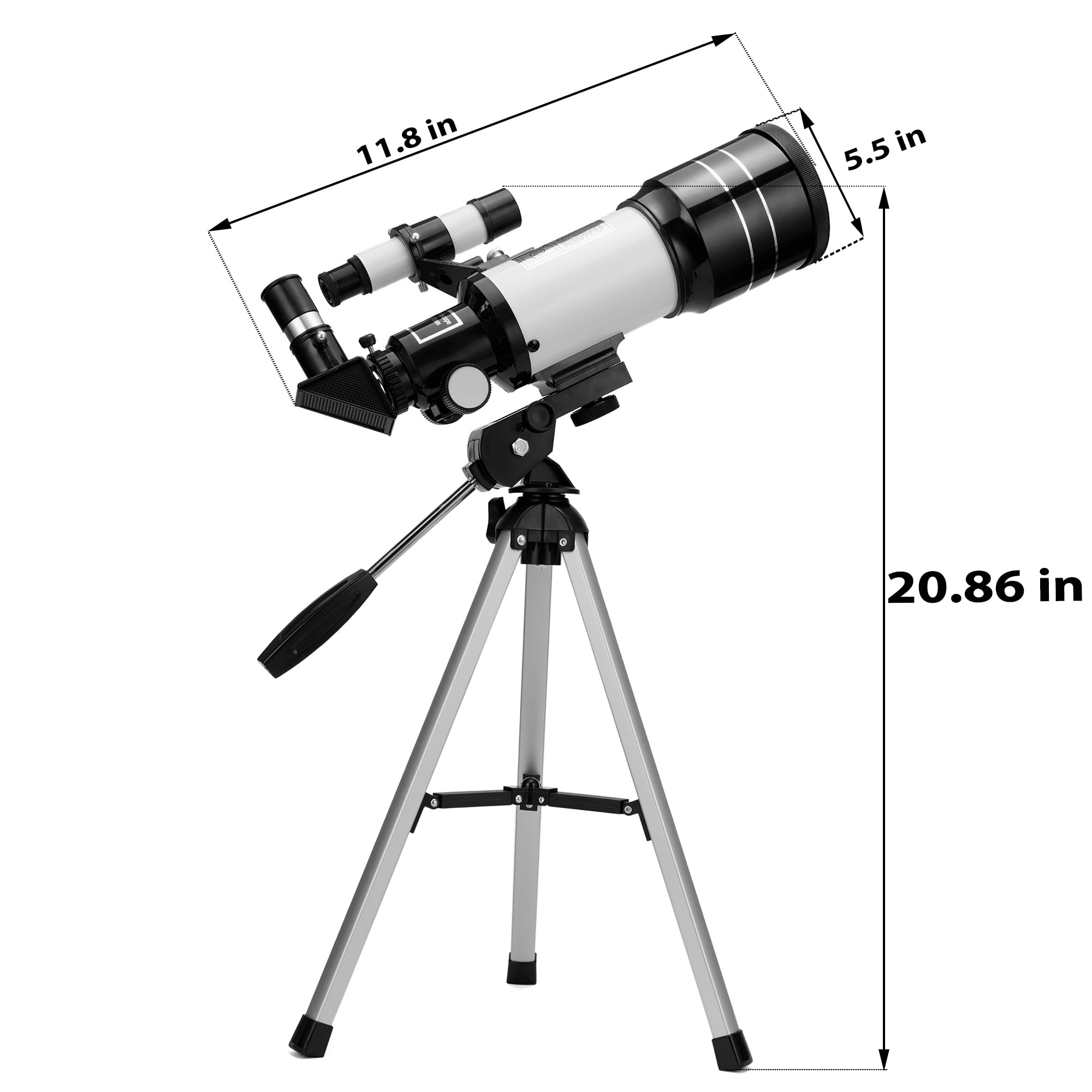 300x70mm Astronomical Refractor Telescope Refractive Eyepieces Tripod Beginners 