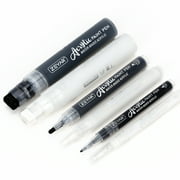 ZEYAR Acrylic Paint Marker Pens, Black & White Colors, 3 Different Point Size per Pack: Extra Fine(0.7-1mm), Medium Bullet Point(2-3mm),Jumbo Felt Tip(10-15mm) (Black & White, Extra fine,Medium,Jumbo)