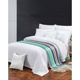 thumbnail image 3 of Xipuska Blue Green Striped Bed Runners for Cal King Size Bed, Decorative Bed Throws for Foot of Bed, Geometric Abstract Art Aesthetic Bed Runner Sofa Throw Bedding Scarf Slipcover for Bedroom, 3 of 6