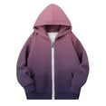 thumbnail image 1 of ATOGUTA Sweatshirts For Girls Kids Casual Long Sleeve Zip Up Tie-dye Hoodies Fall Jacket with Pockets Size 4T-12 Brown, 1 of 1