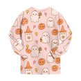 thumbnail image 5 of NIEWTR Girls Boys Halloween Pajamas 2 Piece Graphic Long Sleeve Long Pants Pajama Set Kids Cute Pj Soft Holiday Sleepwear, 5 of 8
