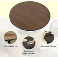 thumbnail image 4 of SUDICA 35.43" Round Walnut & Black Double-Sided MDF Table Top, Reversible Dining Table Surface for Kitchen, Restaurant, or Café, 4 of 10