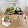 thumbnail image 2 of Acheng Toucan Bird Flowers Leaves Square Tablecloth 100% Polyester Fiber 36*36, 2 of 8