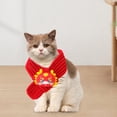 thumbnail image 6 of oshhnii Cat Knitted Scarf Pet New Year Scarf Cat Accessories Pet Supplies Washable Puppy C, 6 of 9