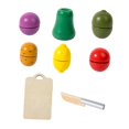 thumbnail image 2 of Juguetes de madera para cortar frutas y verduras, comida de juguete para niños y niñas de 1 a 3 años 8 piezas, 2 of 9