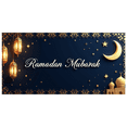 thumbnail image 4 of Elegant Ramadan Mubarak Lanterns Moon Gold Royal Blue Backdrop Banner Eid Celebrations Event Decor Muslim Festival Decorations Party Supplies, 4 of 7