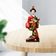 thumbnail image 3 of 27cm Japanese Kimono Geisha Doll,Resin Humanoid Girl Statue,Collectible Figurine,National Style gift of handcrafted for Desktop home and bar Decor , Red, 3 of 7