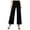 Black, variant on MuZeFu Womens Jeans Straight Leg White Women's Solid Color Casual Pocket Button Denim Pants