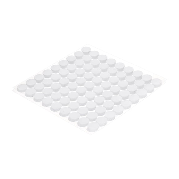 Uxcell 80set Hook and Loop Strips with Adhesive 0.4" Round Double Sided Hook and Loop Tape Nylon Self Sticky Fastener, White