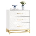 thumbnail image 3 of Commode à 3 Tiroirs avec Poignées Dorées / Commode Étroite Moderne pour Chambre et Entrée, 3 of 8