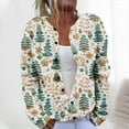 thumbnail image 2 of Auroural Cardigan Sweaters for Women Trendy Women's Casual Christmas Printed Knitted Cardigan Button Up Jacket Coat, 2 of 5