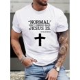 thumbnail image 1 of Men's Casual Cross Slightly Stretch Graphic Tee, Male Clothes For Summer, 1 of 4
