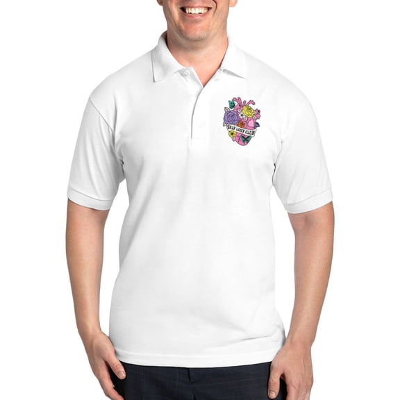 CafePress - Self Love Club Heart Golf Shirt - Golf Shirt, Pique Knit Golf Polo