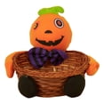 thumbnail image 1 of 1 cesta de exhibición de caramelos fantasma, bonito cuenco de mimbre Natural de Halloween (calabaza), 1 of 3