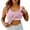 Pink, variant on Womens Tank Tops with Built in Bras Stretchy Ribbed Scoop Neck Slim Fit Padded Sleeveless Shirt Basic Tanks