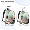 thumbnail image 4 of Balery Tropical Summer Palm Vintage Canvas Backpack for Men and Women - Large Capacity, Durable Travel Laptop Bag for School, Work, Hiking, and Outdoor Activities, 4 of 7
