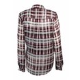 thumbnail image 2 of Women's 2PC Plaid Print Chiffon Deep Surplice Blouse Set, 2 of 2