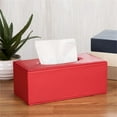 thumbnail image 1 of Rack Clearance! Leather Tissue Box Large Red Lambskin, Leather Tissue Box Minimalist Home Hotel Car Mounted Leather Paper Suction Paper Box 1* Tissue Box, By Relocy, 1 of 7