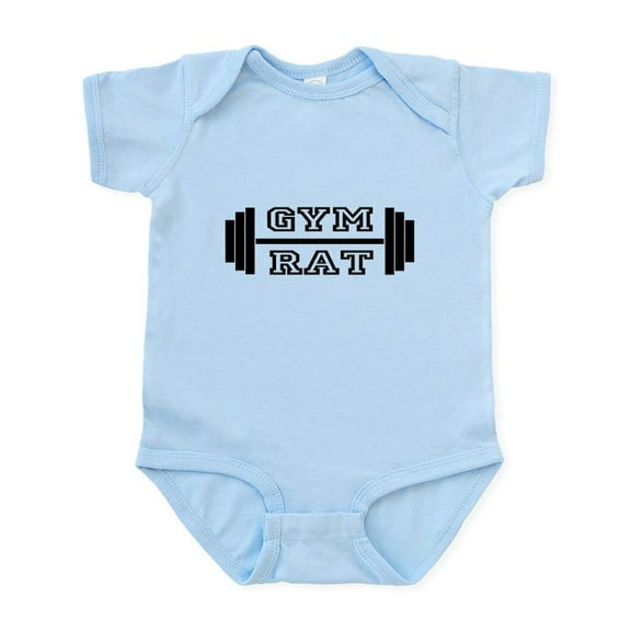 CafePress - GYM RAT Infant Bodysuit - Baby Light Bodysuit, Size Newborn - 24 Months