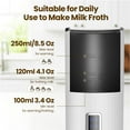 thumbnail image 6 of Havato Milk Frother, 6-in-1 Electric Milk Steamer, Automatic Warm and Cold Foam Maker with Stainless Steel Inner Tank, for Latte, Cappuccinos, Macchiato (White), 6 of 8