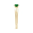 thumbnail image 3 of Angara Natural 0.45 Ct. Emerald Solitaire Ring in 14K Yellow Gold for Women (Ring Size: 9), 3 of 9