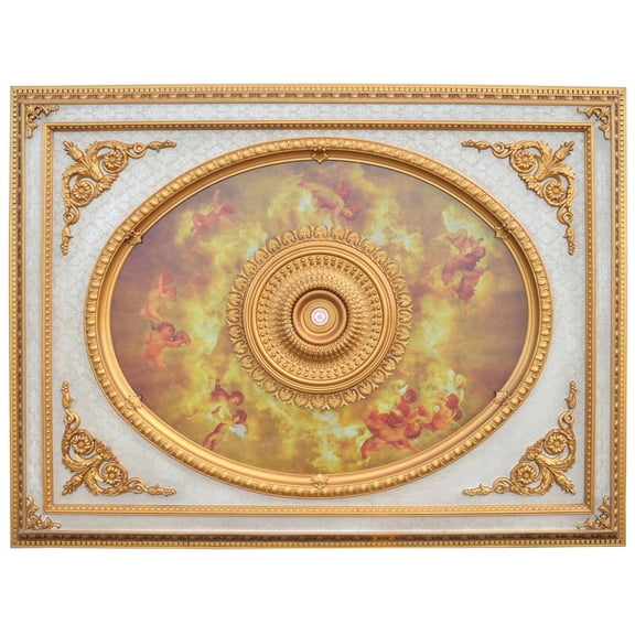 Art Frame Direct Cherub Design Chandelier Ceiling Medallion