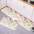 thumbnail image 3 of Kitchen Rugs and Mats,Daisy Eucalyptus Leaves Country Flowers 2 Piece Anti Fatigue Area Runner Rug Set Comfort Standing Floor Mat,Pastoral Plants Retro Letter Non Slip Absorbent Doormats for Laundry, 3 of 6