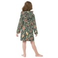 thumbnail image 7 of FORMRS Niños Bathrobe Unisex Hooded Robe Soft Plush Pajamas Sleepwear, Size 2-3T, Christmas Bows, 7 of 7