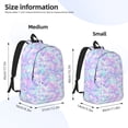 thumbnail image 3 of Naloa Rainbow Scales Canvas Backpack for Men Women Rucksack Casual Travel Daypack College Tote Satchel Bookbag for Teens-Small, 3 of 7