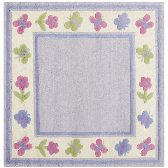 SAFAVIEH Kids [TODO] Area Rug, Lavender/Multi, 5' x 5' Square