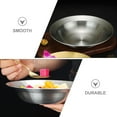 thumbnail image 4 of Minkissy Assiette de Service en Acier Inoxydable Bol Léger Design Protecteur 1Pcs, 4 of 8
