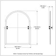 thumbnail image 2 of Frameless Arched Top Tilt Mirror with Beveled Edge in Venetian Bronze, 2 of 2