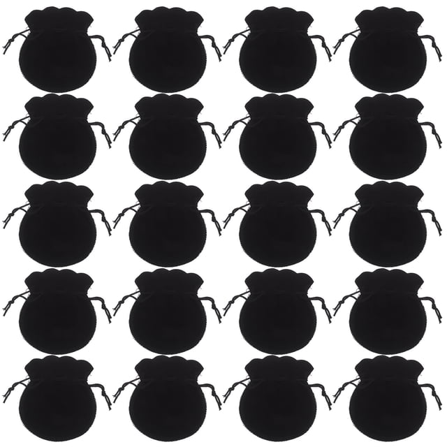 unbranded 100Ud Bolsas De Cuerda Negras Para Joyería Pequeñas Perfectas Para Regalos Y Almacenamiento Seguro