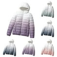 thumbnail image 4 of Womens Winter Jacket, Womens Gradient Warm Coat Hoodies Jacket Slim Winter Outwear Tops With Pockets for Women Christmas Clearance, 4 of 4