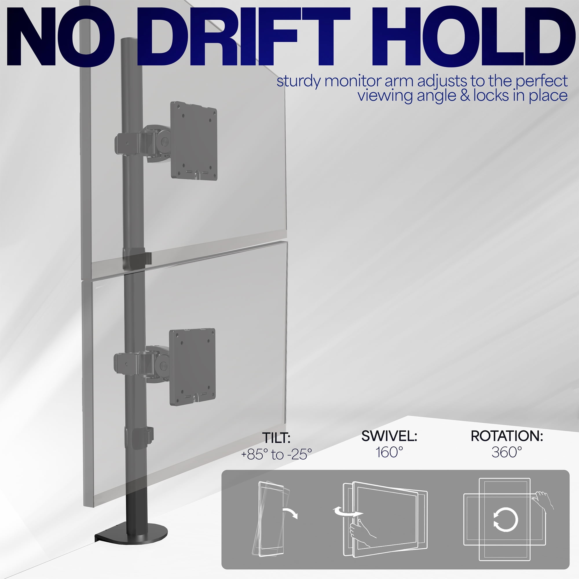 VIVO Dual Ultrawide Monitor Desk Mount, Stand for 2 Computer Screens up to 49"