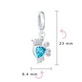 thumbnail image 4 of Bling Jewelry Womens London Blue CZ Nautical Charm Bead Sterling Silver for European Bracelet, 4 of 4