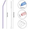 thumbnail image 3 of NiHome 14PCS Silicone Straws Fits for Stanley 40oz 30oz Tumbler, 14" Extra Long Reusable Drinking Straw,Straws Can Cut Length for 1/Half Gallon 64OZ Large Water Bottle-2 Cleaning Brushes(Macaron), 3 of 8