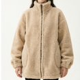 thumbnail image 6 of Luvrsol Women's Short Stand Collar Fleece Zip Up Jacket, Long Sleeve Casual Plush Coat with Pockets S-2XL, 6 of 6
