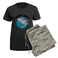 thumbnail image 5 of CafePress - SHARK23 Women's Dark Pajamas - Women's Short Sleeve Print T-Shirt and Pants Dark Cotton Pajama Set, 5 of 7